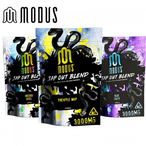 MODUS TAP OUT DELTA 8 + DELTA 11 + THC-X + THC-B GUMMIES 3000MG/20CT/BAG